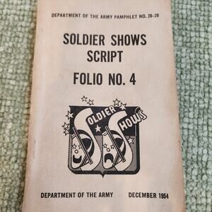 1943 Soldier Shows Guide Volume X WWII US Army Theater Book Infantry Journal